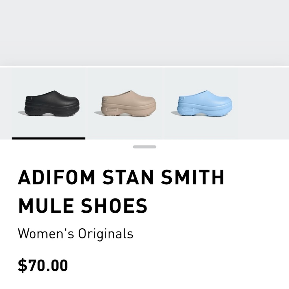 Adidas Stan Smith Mules in Black